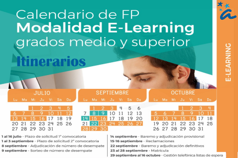 ADMISIÓN ALUMNADO FP GRADO MEDIO Y SUPERIOR MODALIDAD ELEARNING.
