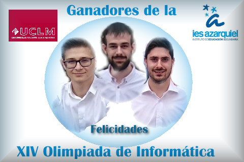 ALEX, MIGUEL Y CARLOS. GANADORES DE LA XIV OLIMPIADA DE INFORMATICA